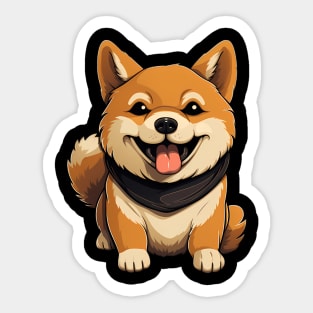 Cartoon Shiba Inu Dog - Cute Shiba Inu Sticker